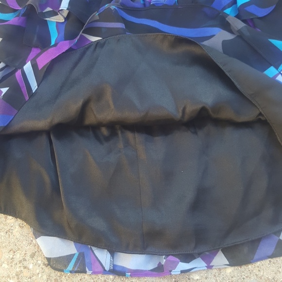 Express Design Studio Black Ruffle Layer Skirt 00 - Picture 4 of 7